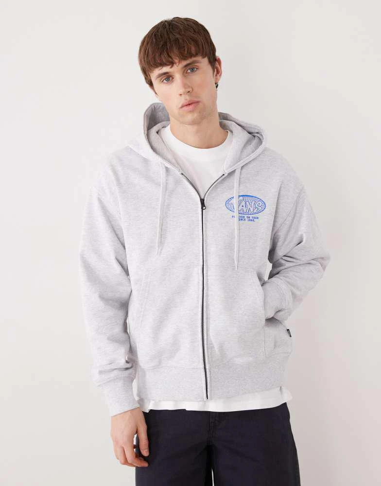 Vans Vans World tour loose full zip in light grey heather 3