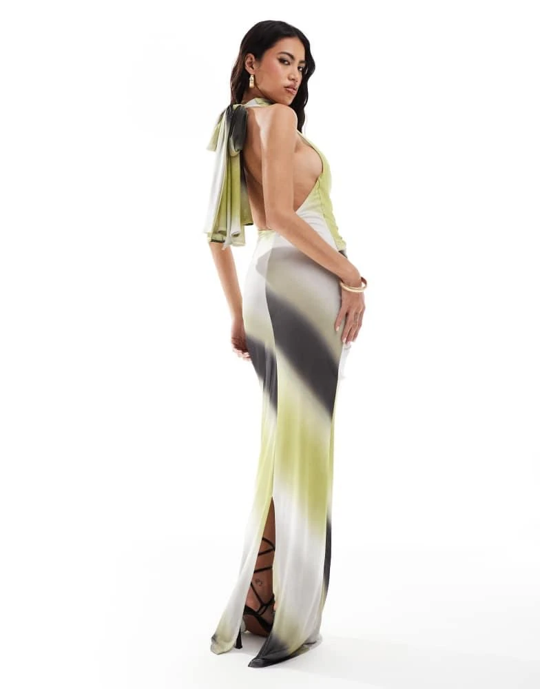 ASOS DESIGN mesh twist bust detail halter maxi dress with tie back neck in abstract print On Sale Now with Up to 31% Off | Discover Exclusive Deals & Savings at ASOS DESIGN mesh twist bust detail halter maxi dress with tie back neck in abstract print On Sale Now with Up to 31% Off | Discover Exclusive Deals & Savings at