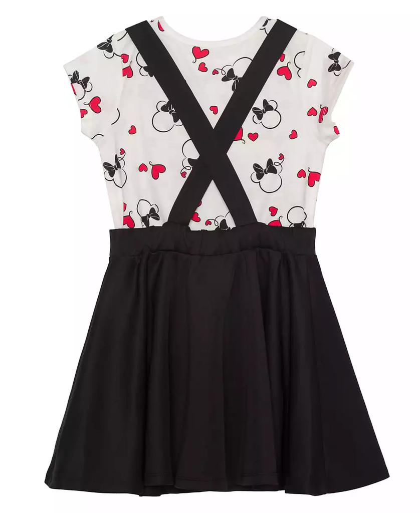 Disney Little Girls Minnie Hearts Short Sleeve T-shirt and Dress, 2 Pc. Set