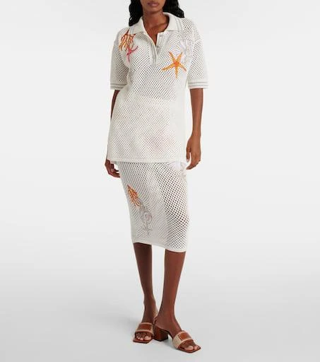 Versace Theia Barocco leather-trimmed raffia mules 2