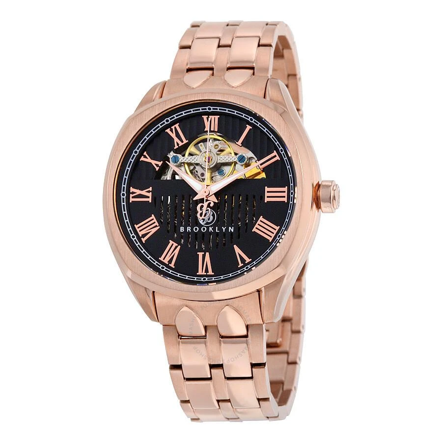 Brooklyn Watch Co. Brooklyn Dunham Skeleton Automatic Black Dial Men's Watch 202-M3262 1