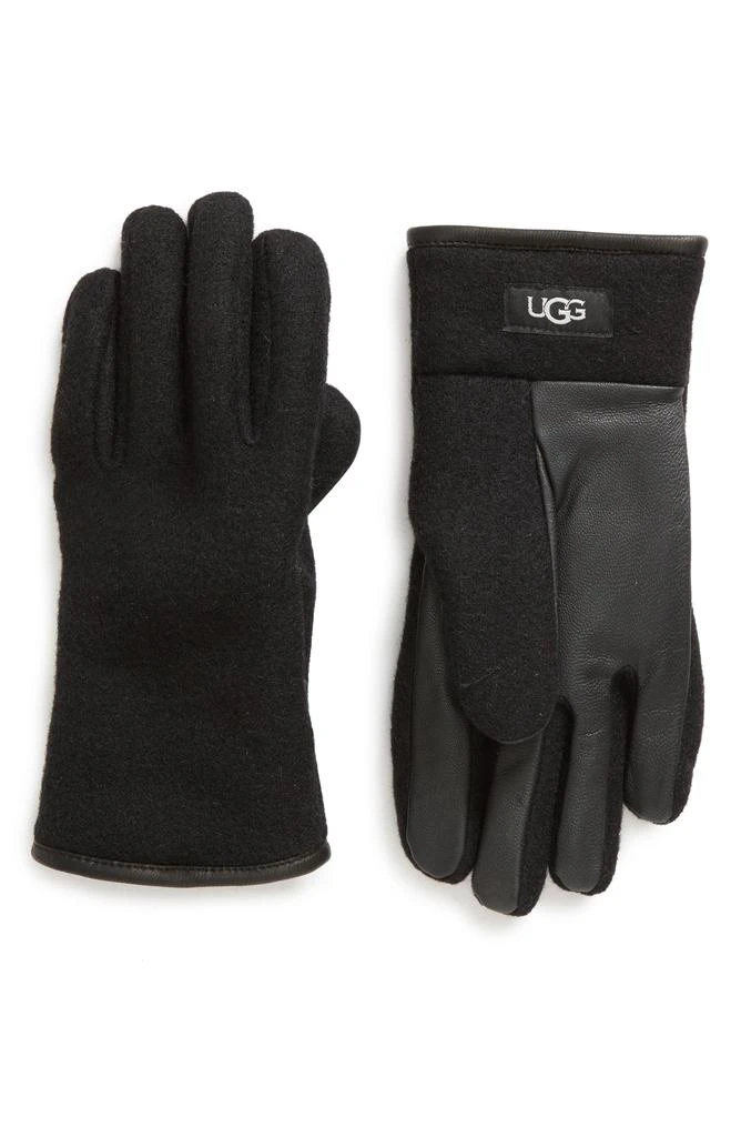 UGG Tech Leather Paneled Gloves 1