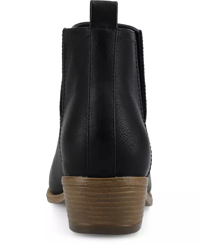 Journee Collection Journee Women's Rimi Pull On Stacked Heel Booties 3