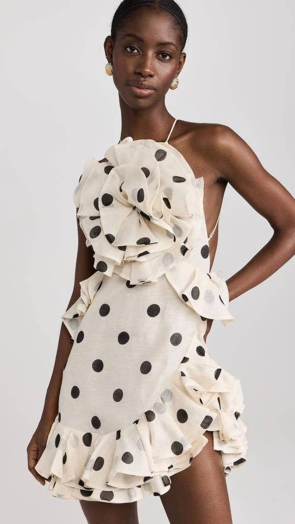 Zimmermann Crush Ruffle Halter Mini Dress 6