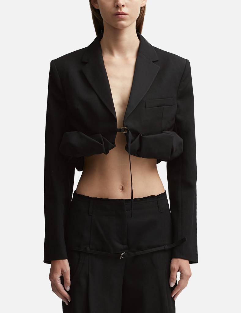 Jacquemus Ladies Dark Brown La Veste Amaro Jacket - Jackets