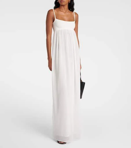 Jacquemus Peplo jersey and muslin maxi dress 2