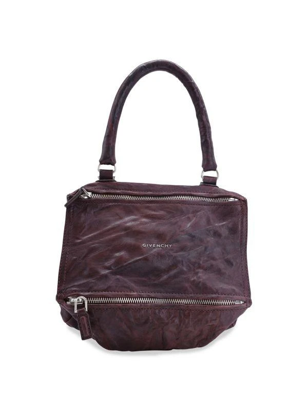 Givenchy Givenchy Small Pandora Bag In Burgundy Crinkled Leather 1
