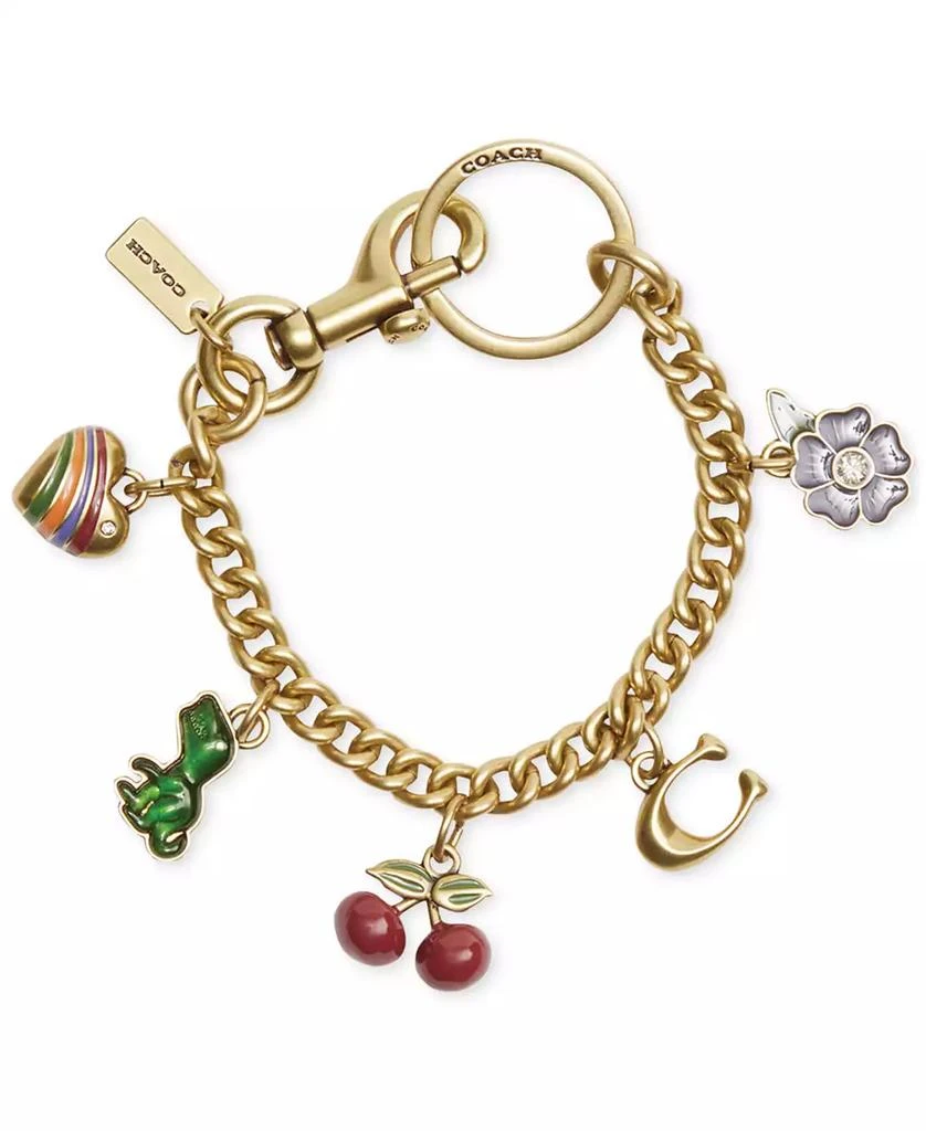 Coach Gold-Tone Motif Chain Bag Charm 2