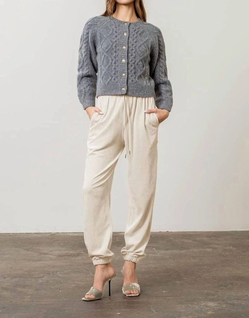 Moon River Moon River - Bethany Cable Knit Cardigan 1