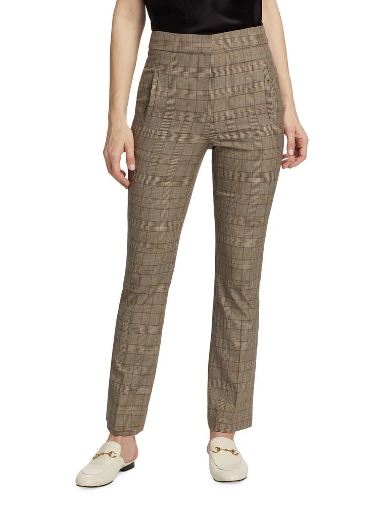 VERONICA BEARD Arte Slim Plaid Pants