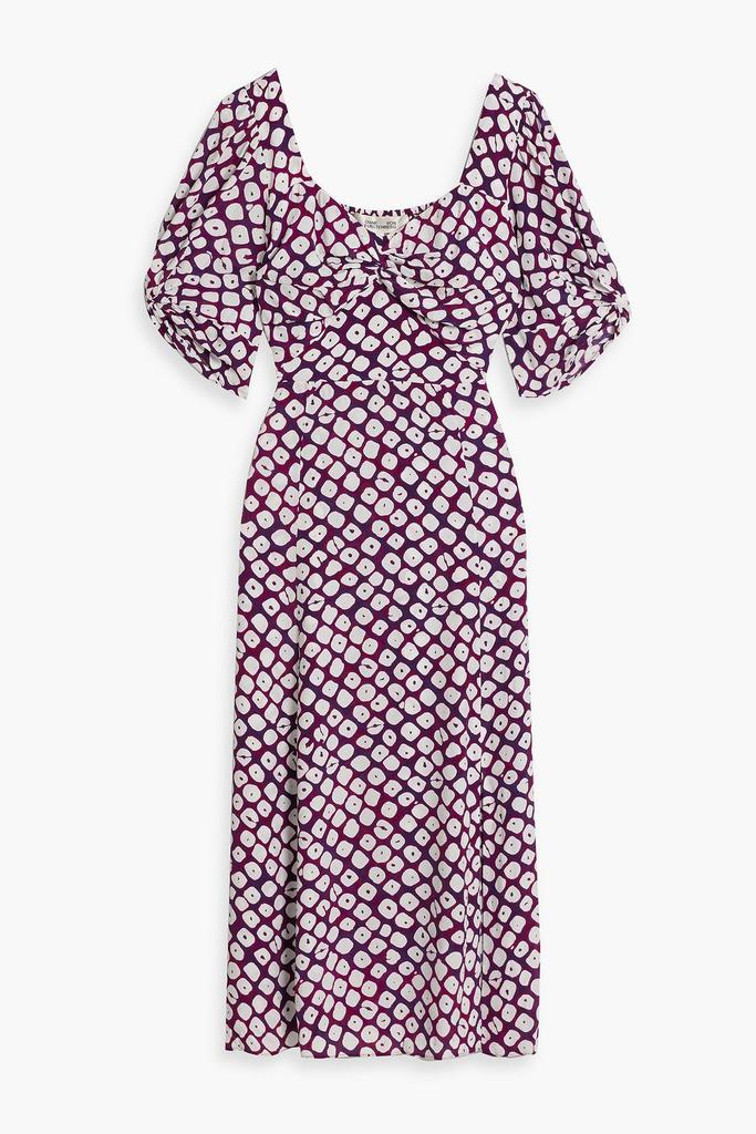 Diane von Furstenberg Asa twisted printed crepe midi dress