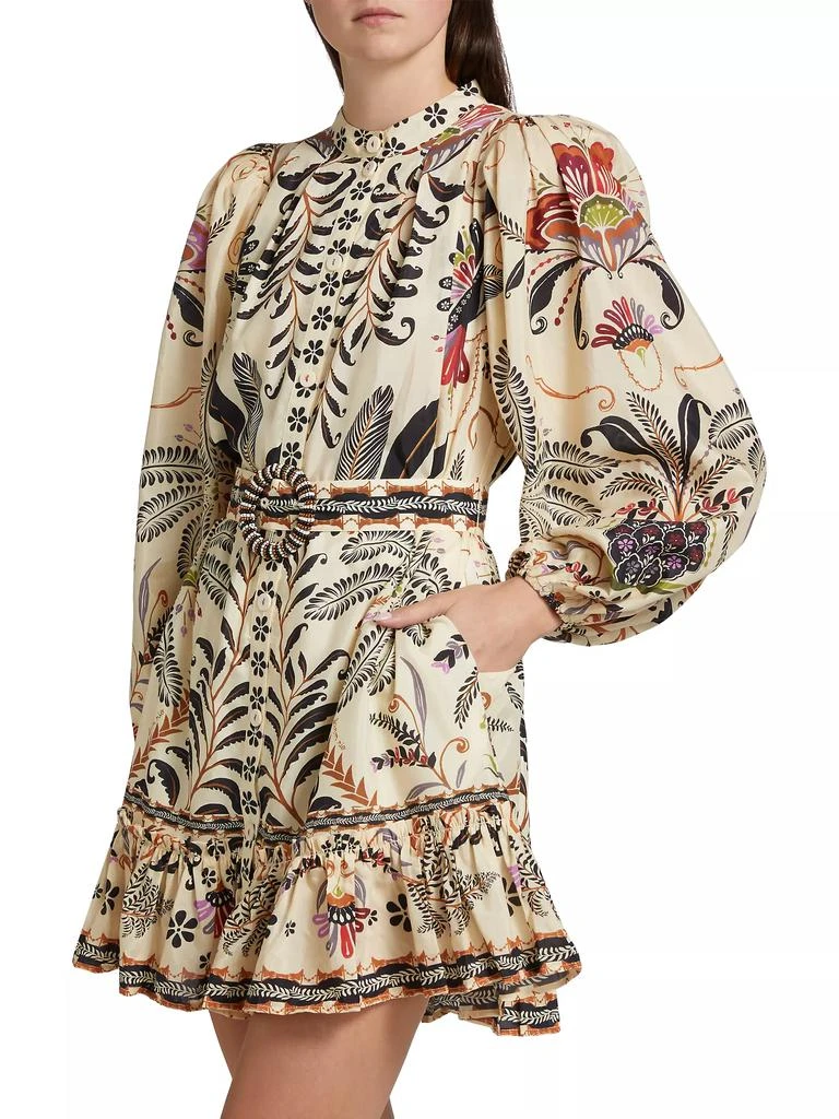 Farm Rio Botanical Cotton-Blend Minidress 4