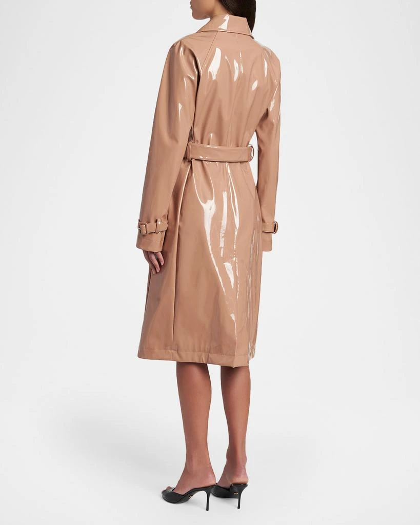 Dolce
Gabbana Coated Faux Leather Belted Trench Coat 3