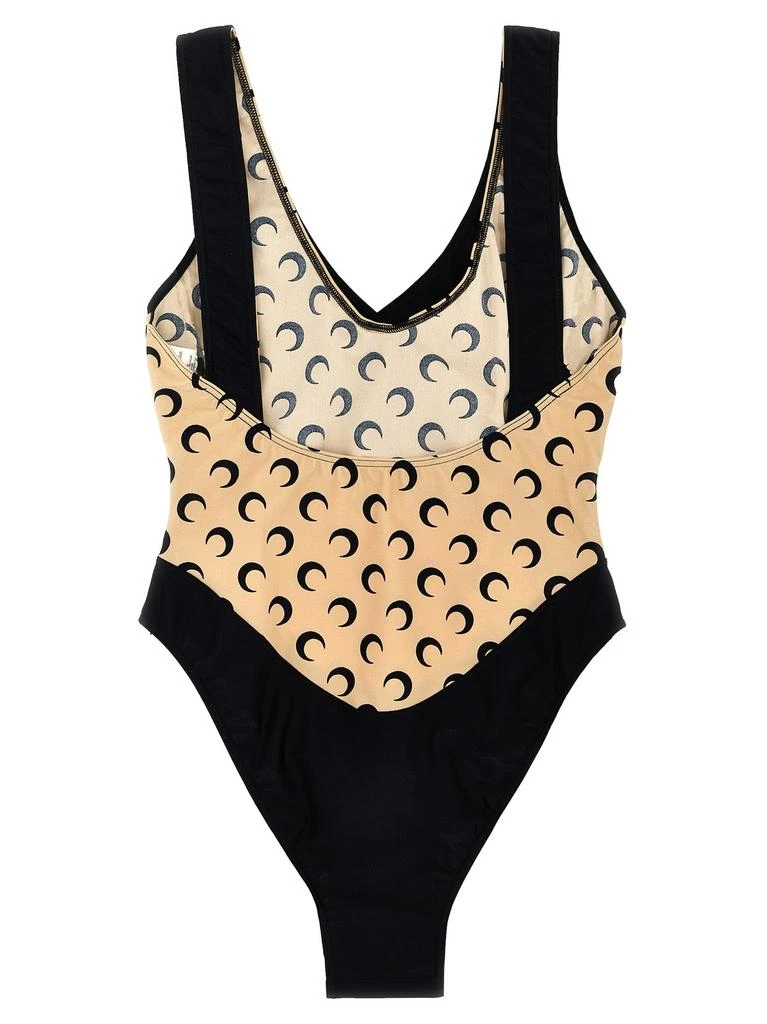 MARINE SERRE Marine Serre V-Neck One-Piece Swimsuit 2