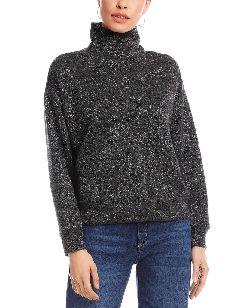 Karen Kane Long Sleeve Faux Wrap Turtleneck Sweater 1