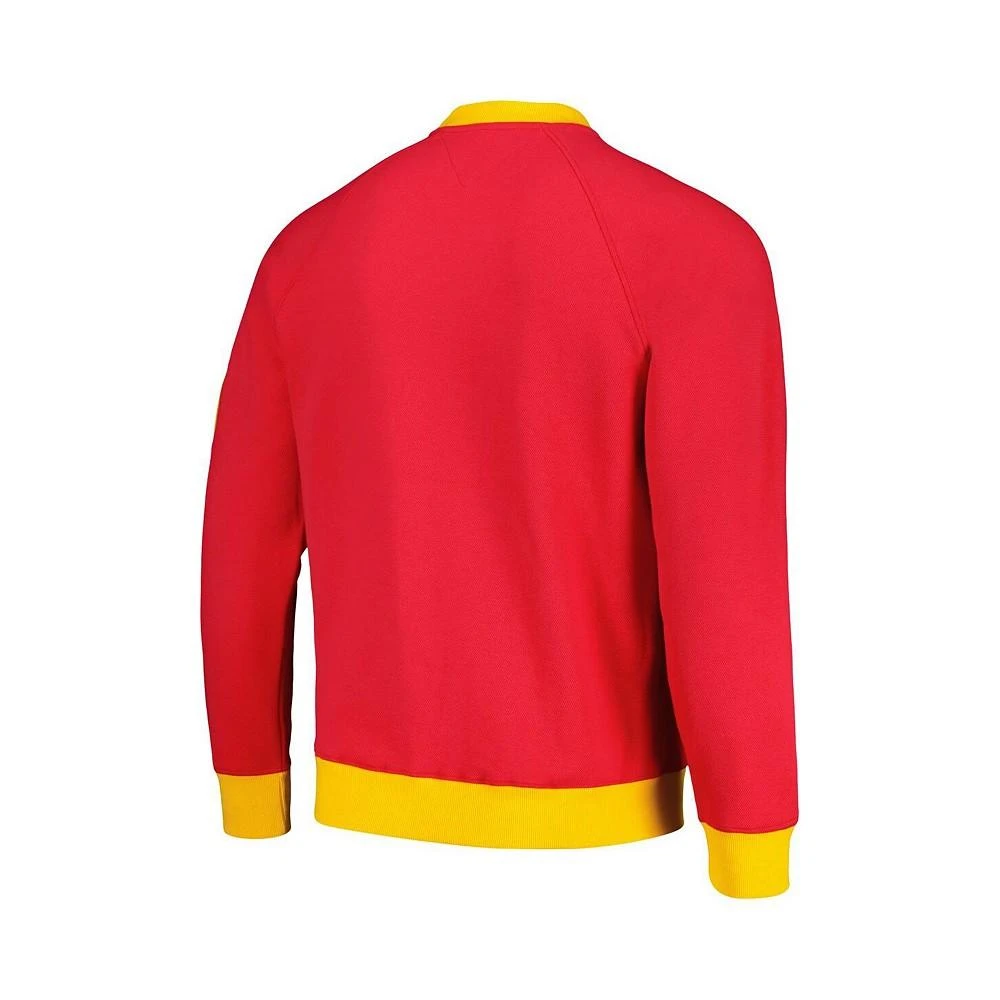 Tommy Hilfiger Men's Red, Gold Kansas City Chiefs Reese Raglan Tri-Blend Pullover Sweatshirt 3