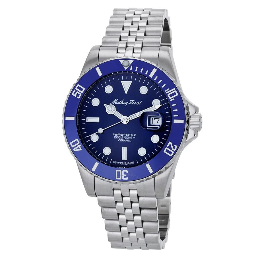Mathey-Tissot Mathey-Tissot Mathy Ceramic Quartz Blue Dial Men's Watch H901CRABU 1