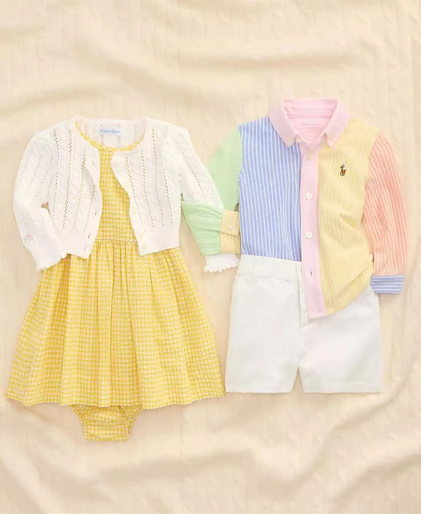 Ralph Lauren Baby Boys Striped Oxford Shirt & Chino Shorts Set 3