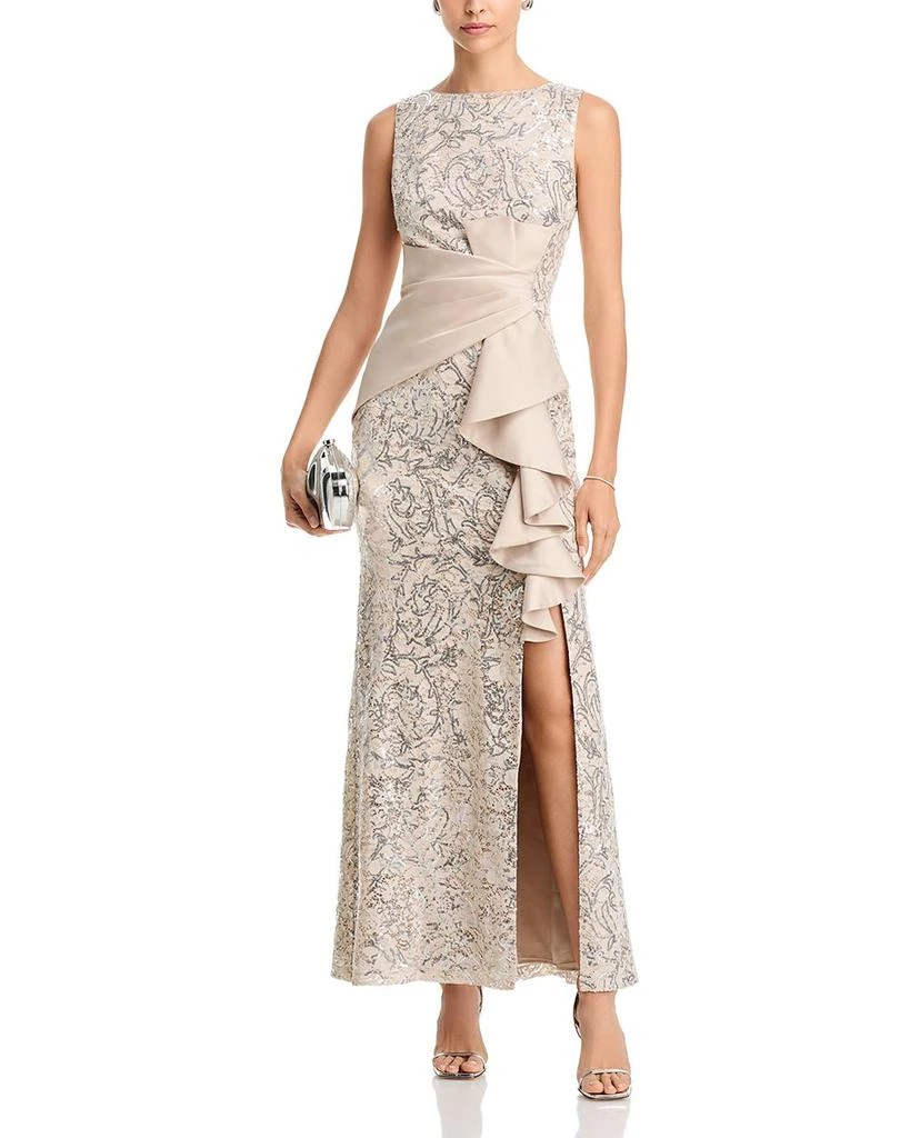 Eliza J Sleeveless Ruffle Gown 3