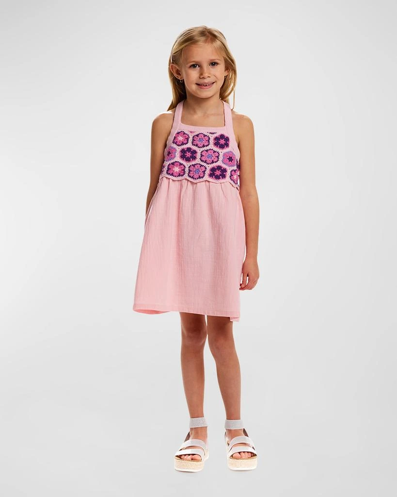 Andy & Evan Girl's Dress W/ Crotchet Bodice, Size 2T-6X 1