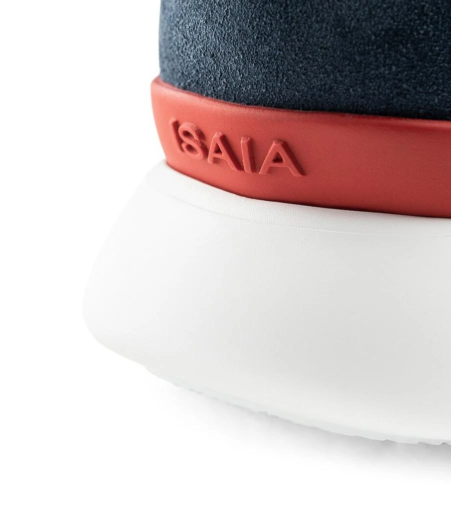Isaia Calfskin-Suede Amalfi Sneakers 7