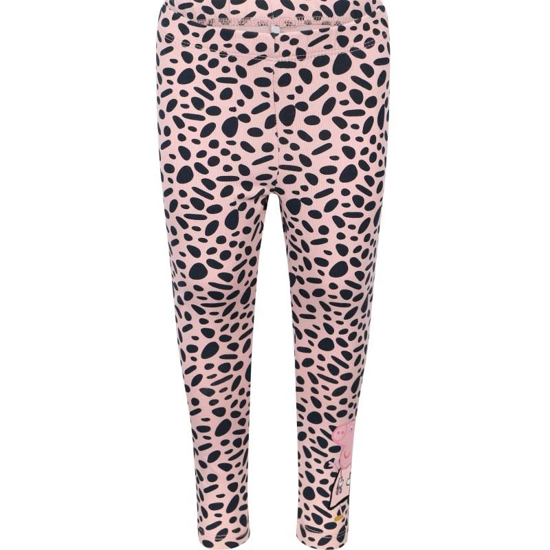 NAME IT® Peppa pig print leopard print leggings in pink and black 1