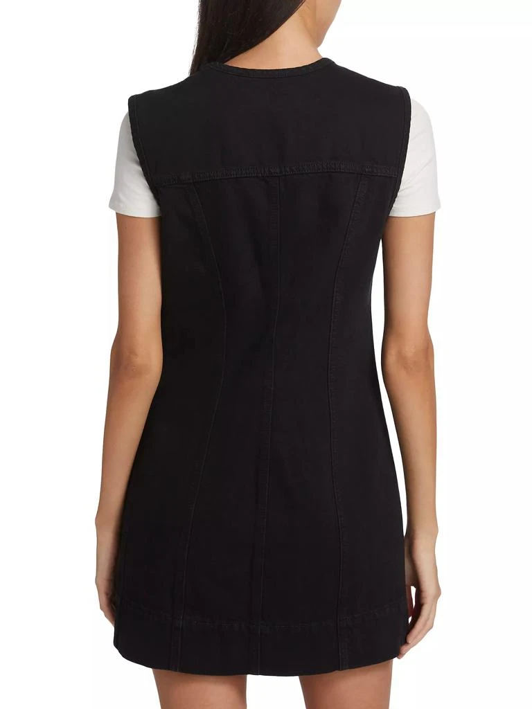 FRAME Denim Seamed Scoopneck Minidress 5