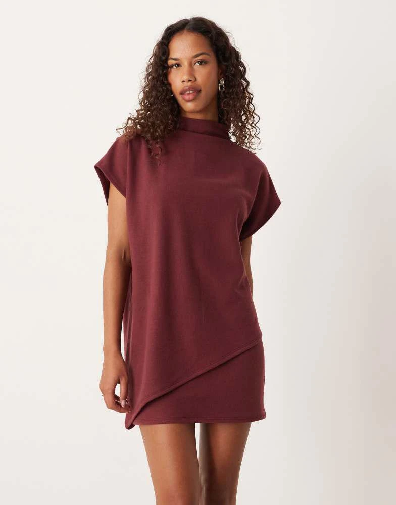 ASOS ASOS DESIGN supersoft sleeveless cape double layer mini dress in  burgundy - Dresses & Skirts - Compare Prices from 4+ Stores - BeyondStyle