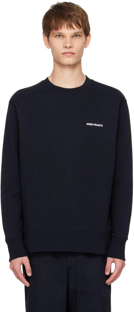 NORSE PROJECTS Navy Arne Sweatshirt 1