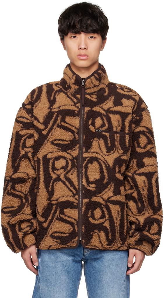 Saturdays NYC Brown Spencer Spellout Reversible Jacket