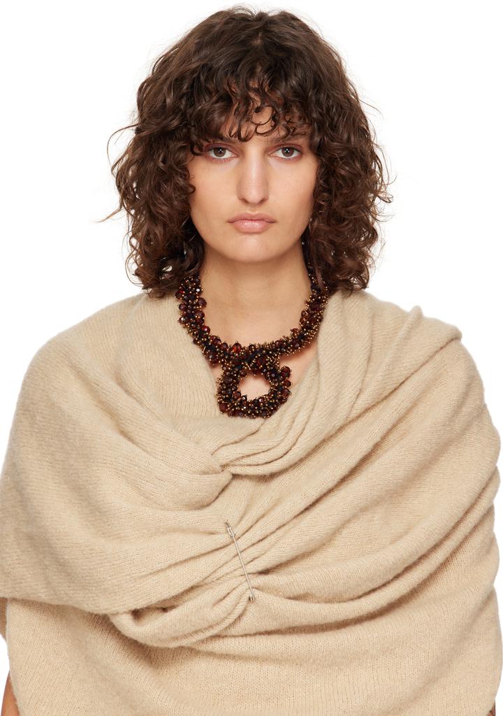 Brown Embroidered Necklace – On Sale Now with Up to 70% Off
