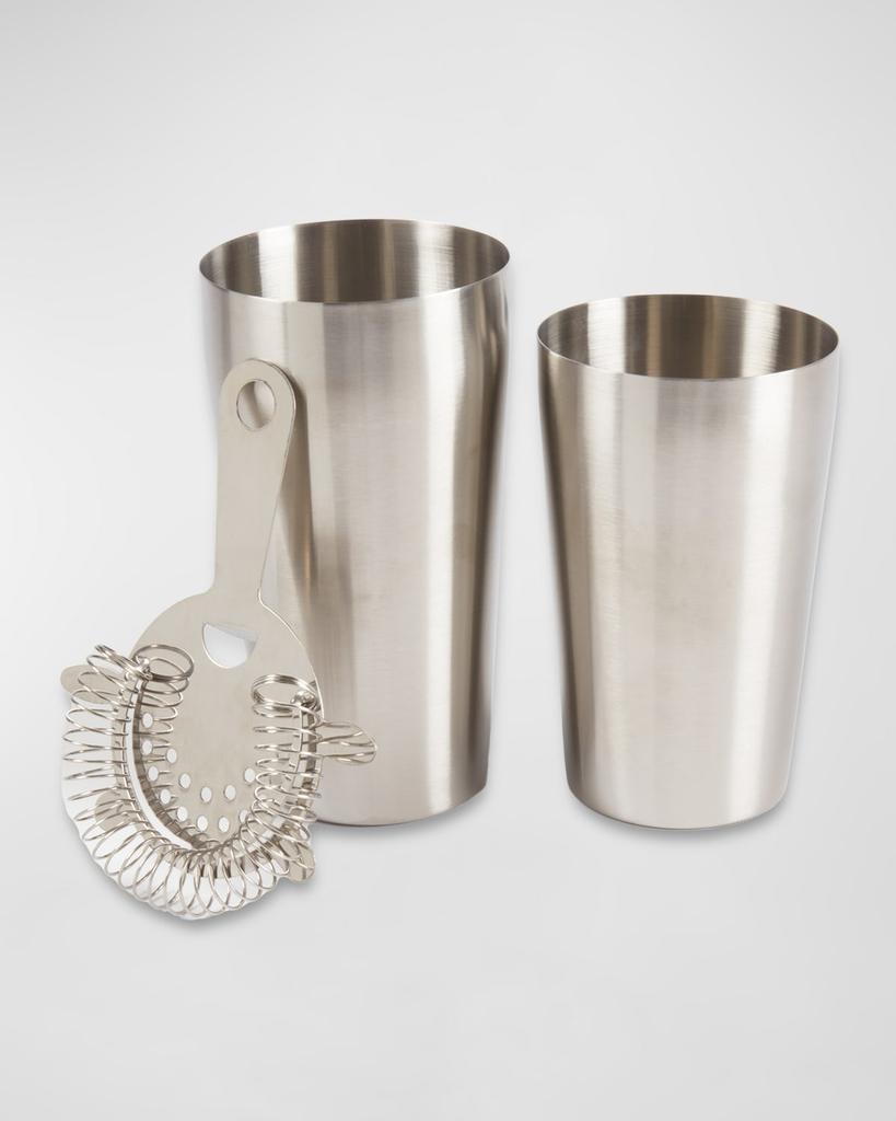 Bey-Berk Boston Stainless Steel Cocktail Shaker with Strainer