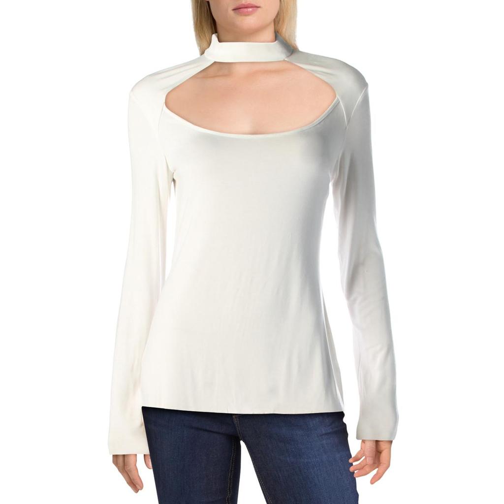 Bailey 44 Womens Raw Hem Open Back Crop Top