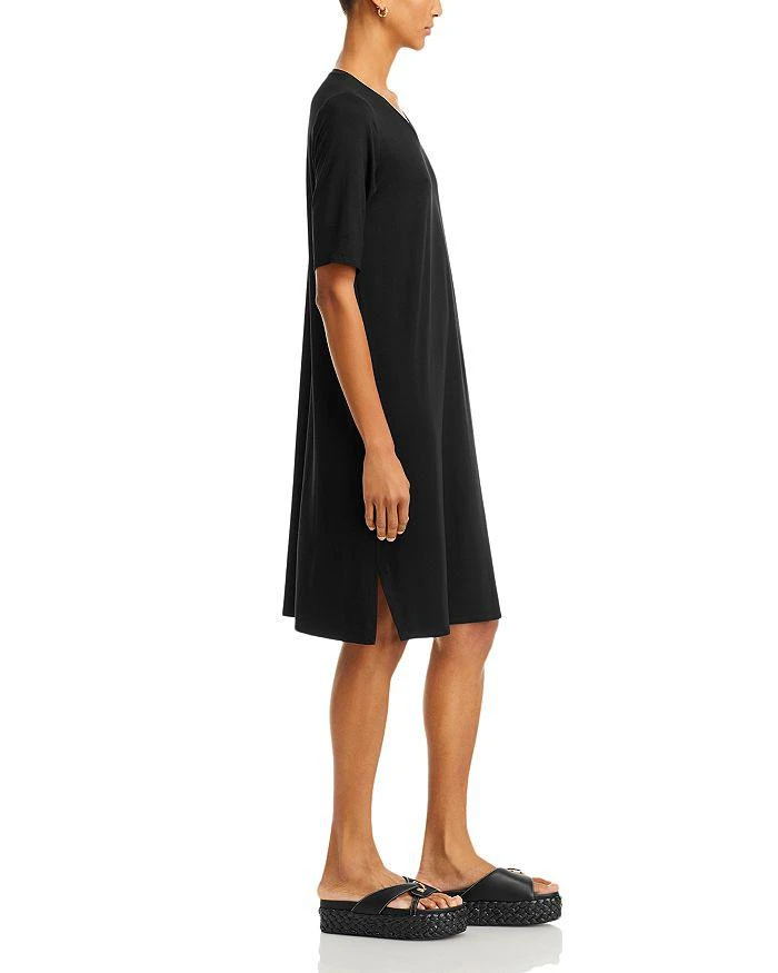 Eileen Fisher V Neck Elbow Sleeve Dress 5
