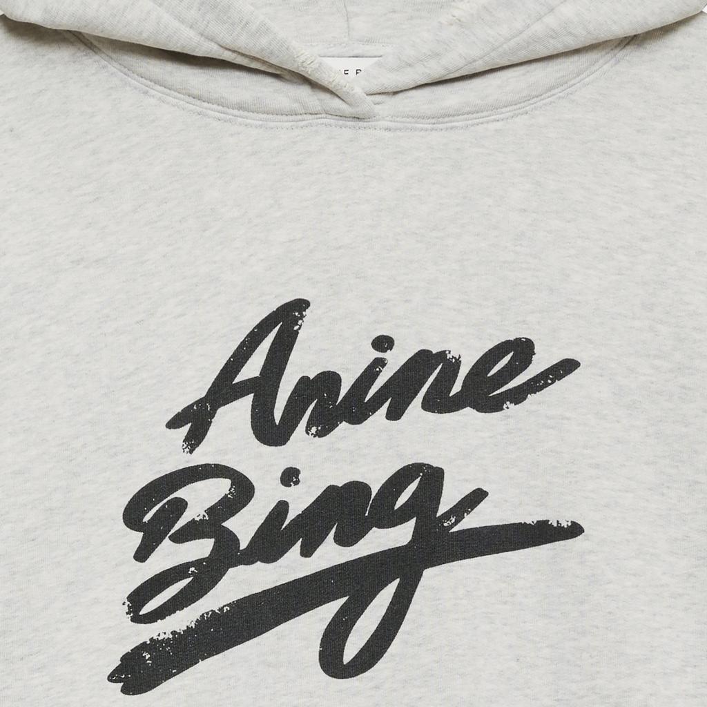 ANINE BING Anine Bing Harvey Signature Cotton-Jersey Hoodie