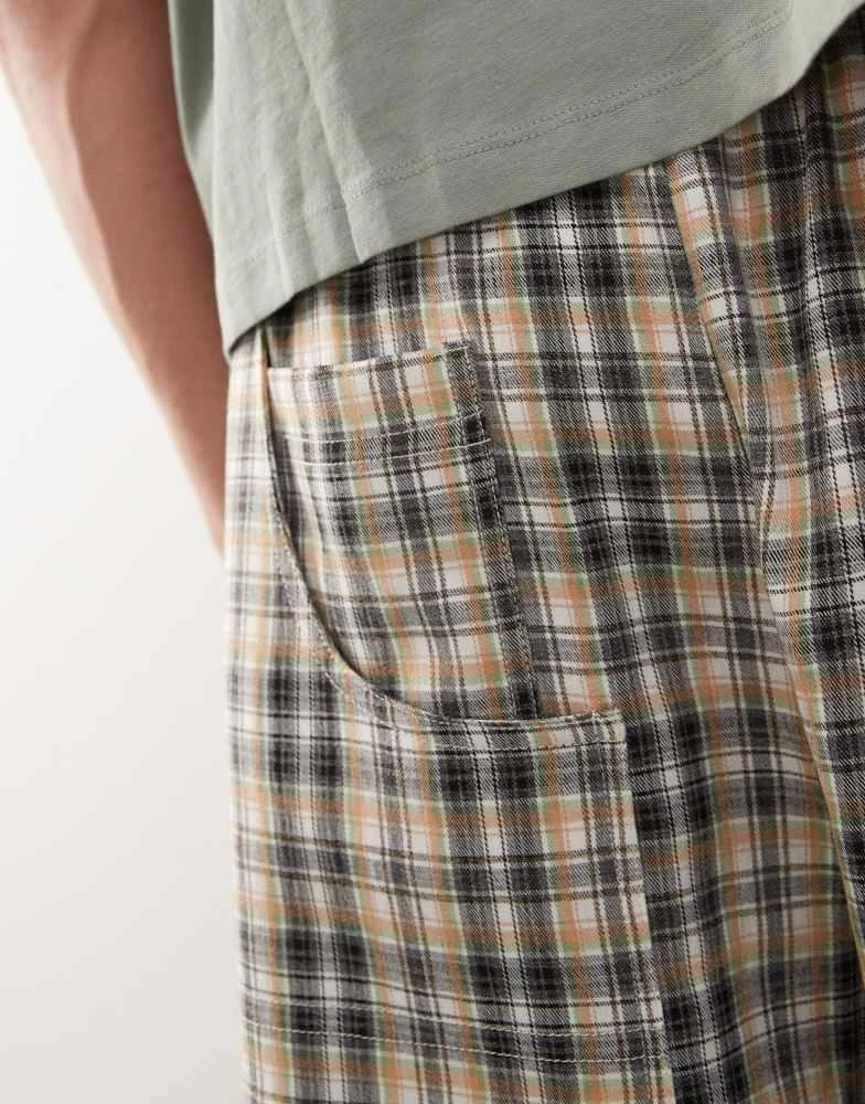 COLLUSION COLLUSION 90s relaxed jort co-ord in check 3