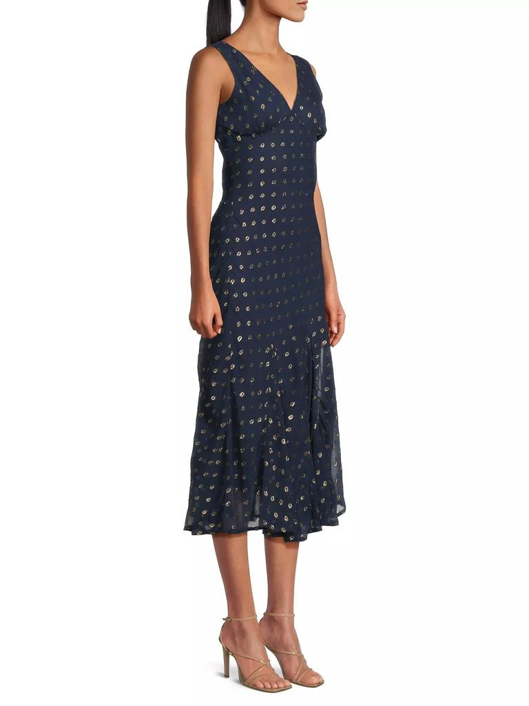 Ciao Lucia Clarette Metallic Dot Sleeveless Midi-Dress 4