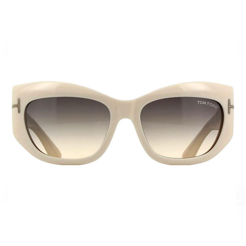 Tom Ford Tom Ford Cat Eye Full Rim, with a Ivory frame and Gradient Smoke lens.