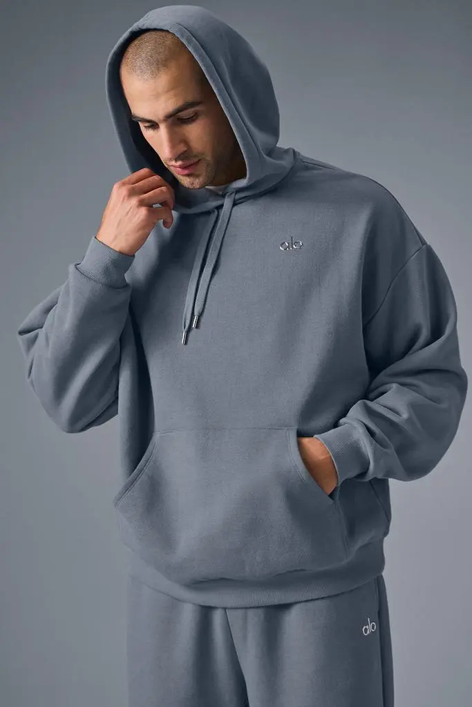 Alo Yoga Steel Grey Hoodie Bae Hoodie Athletic Heather Grey