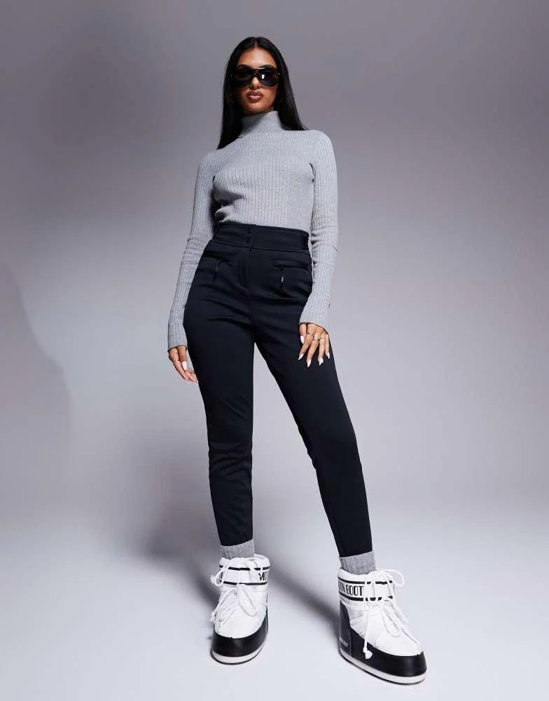 ASOS 4505 Ski soft shell water repellent skinny ski pants in black 1