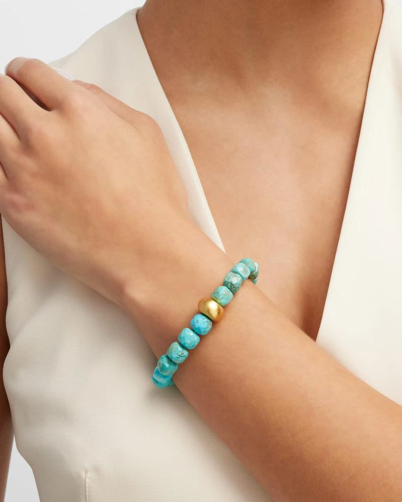 NEST Jewelry Turquoise Magnesite Stretch Bracelet 2