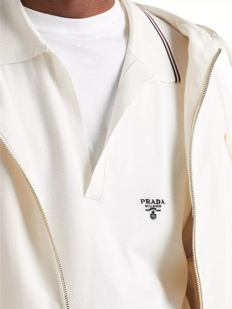 Prada Silk and Cotton Polo Shirt - Polo Shirts - Free