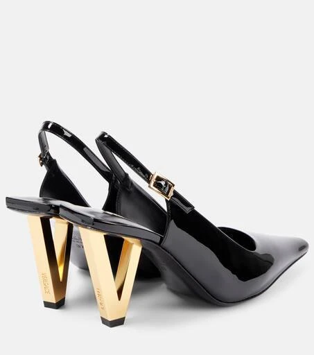 Versace Patent leather slingback pumps 2