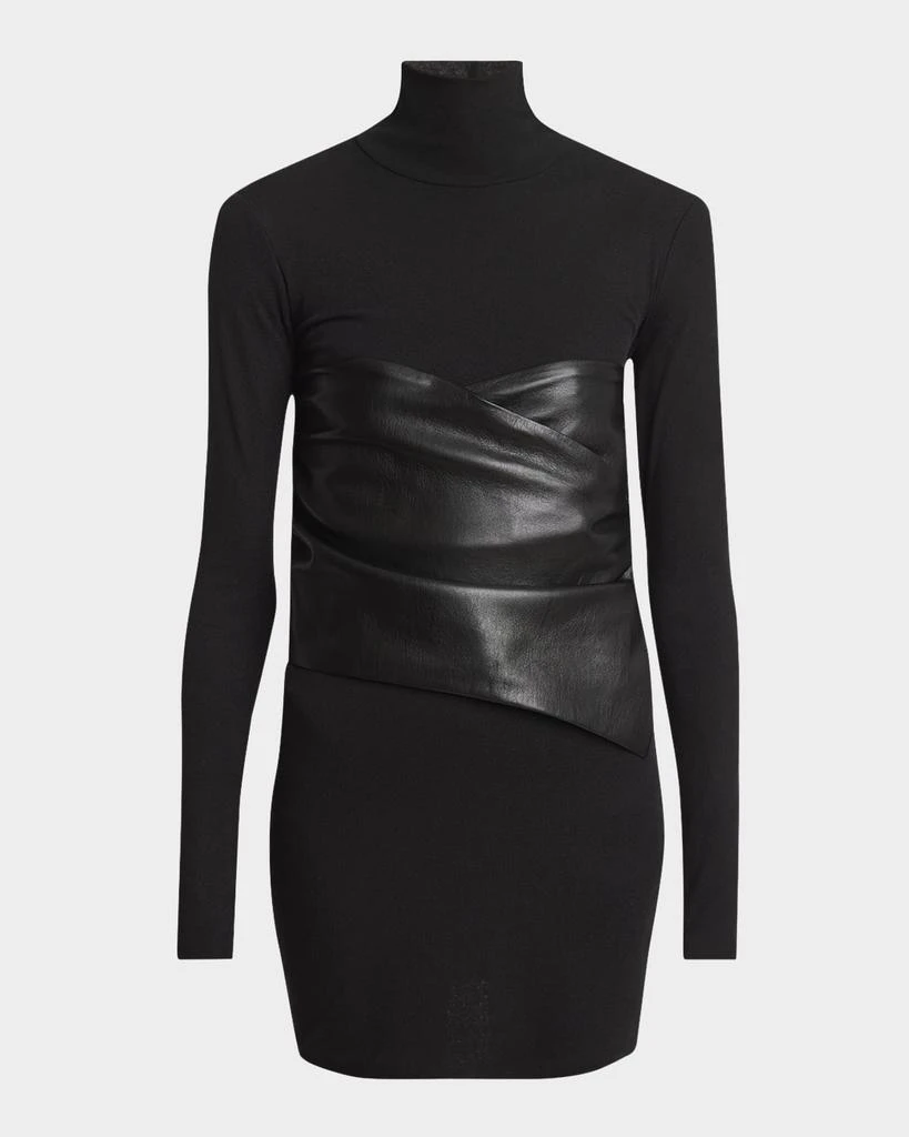 Noleny Turtleneck Alt-Leather Mini Dress  On Sale Now with Up to 61% Off |  Discover Exclusive Deals & Savings at BeyondStyle  Authentic Nanushka  women's clothing|dresses|Women|women with Limited-Time Discounts, Free  Shipping,