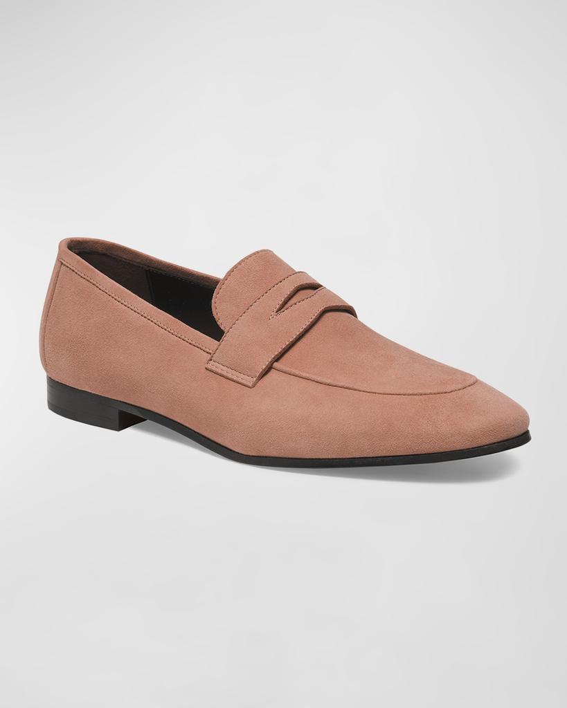 Bougeotte Suede Flat Penny Loafers