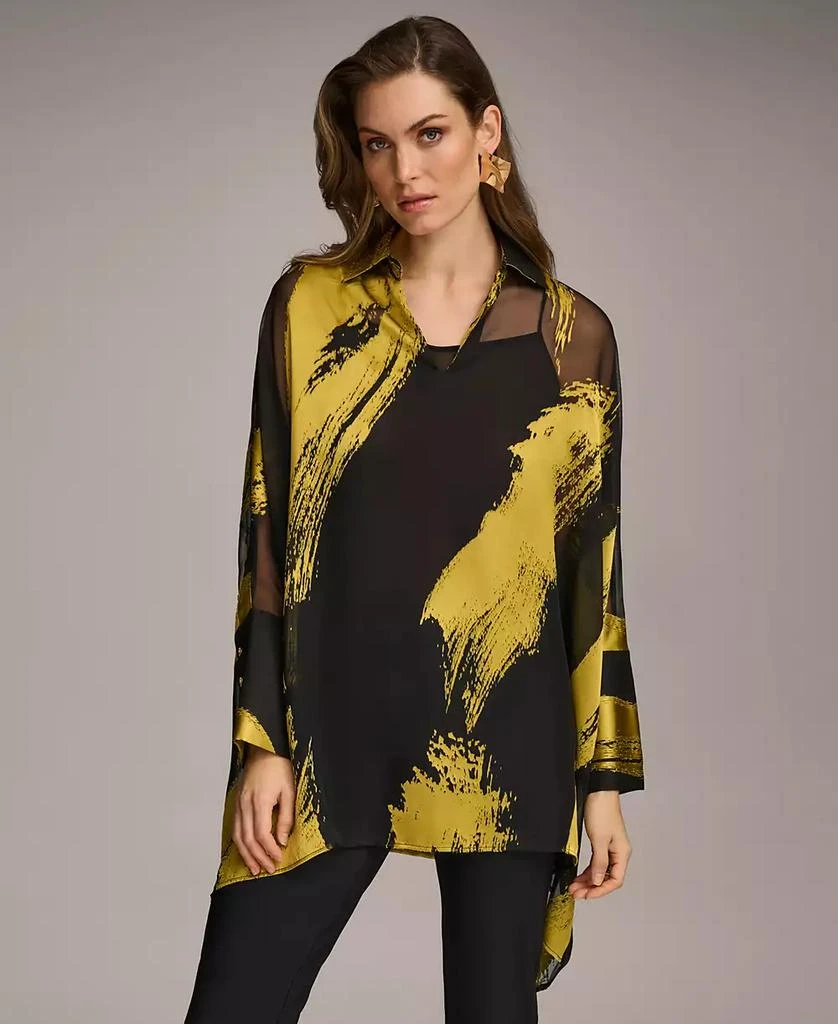 Donna Karan Donna Karan Women's Metallic Print Tunic 1