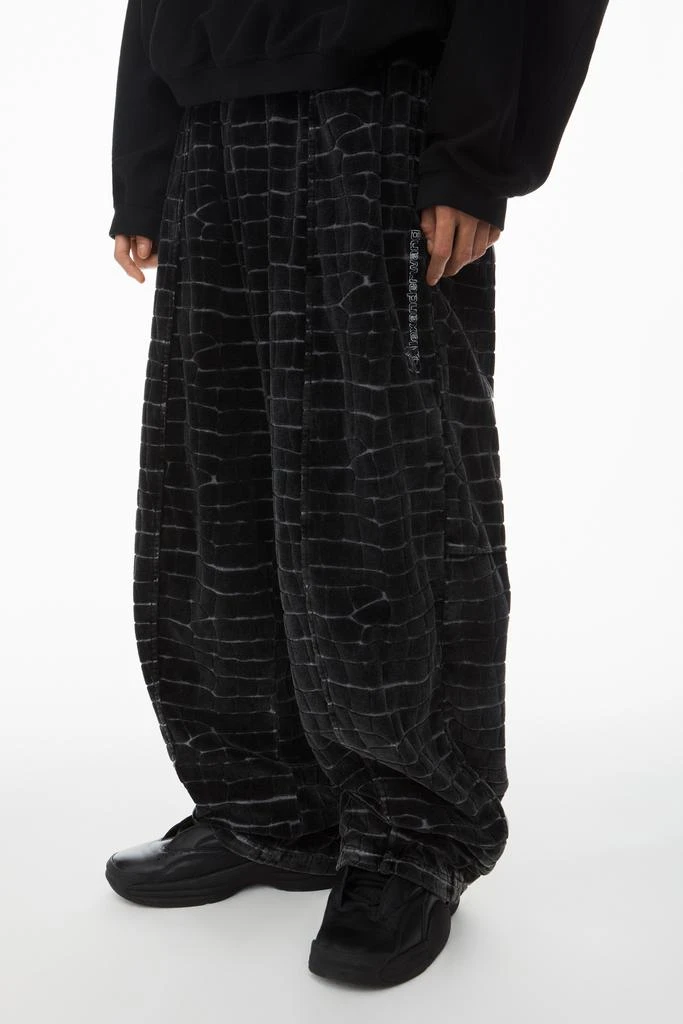 Alexander Wang crocodile jacquard velour track pants 3