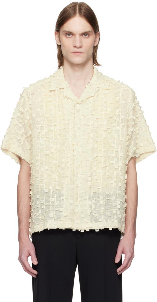 CMMN SWDN Beige Ted Embroidered Shirt