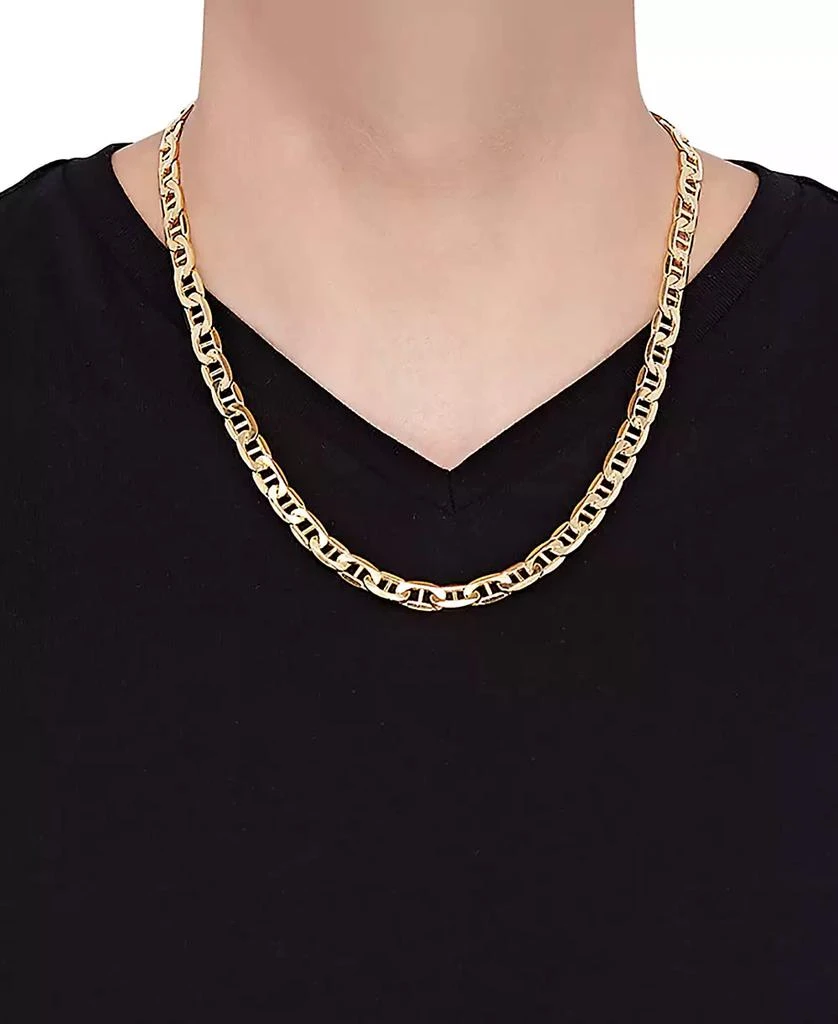 Italian Gold Mariner Link Chain 24" Necklace in 10k Gold 3
