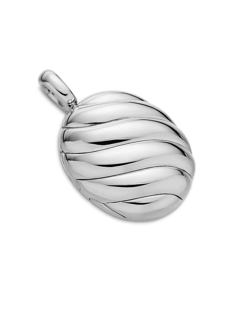 David Yurman Sculpted Cable Locket in Sterling Silver, 27mm 5